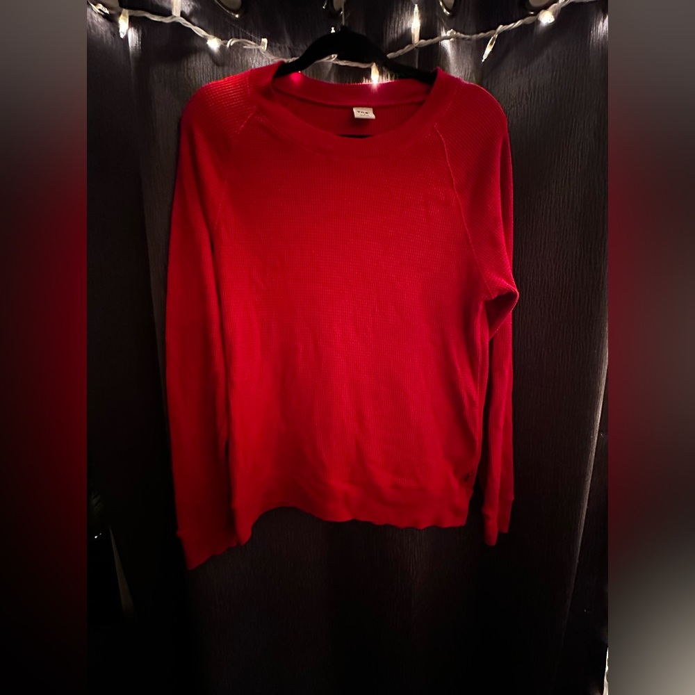 Red TNA Waffle Long Sleeve - Size S